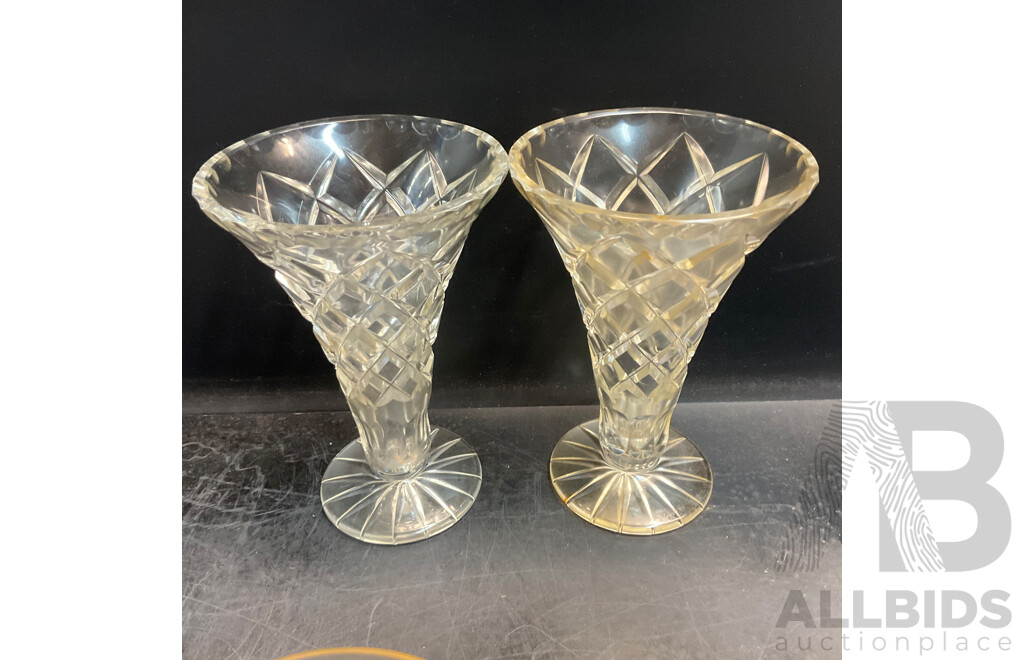 Large Vintage Collection of Various Crystalware and Glassware Included Julia, Bohem Hand Lead Cut Crystal