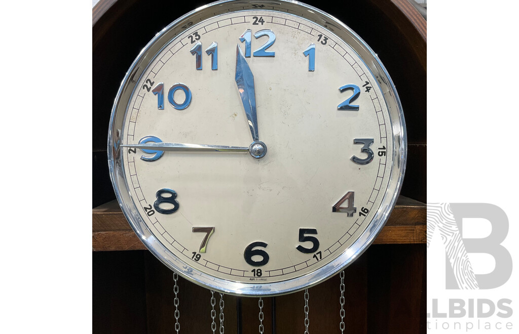 Vintage Wooden Grandfather Clock