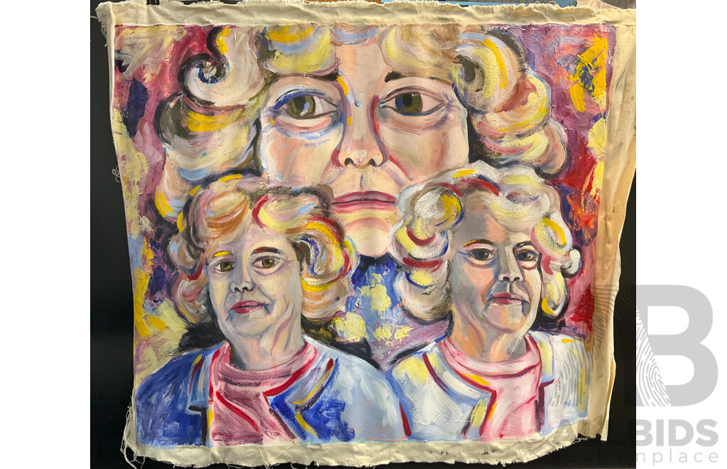 11 Rolls of Paintings on Canvas by M. Robertson