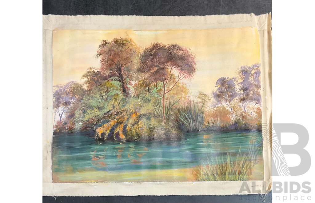 11 Rolls of Paintings on Canvas by M. Robertson