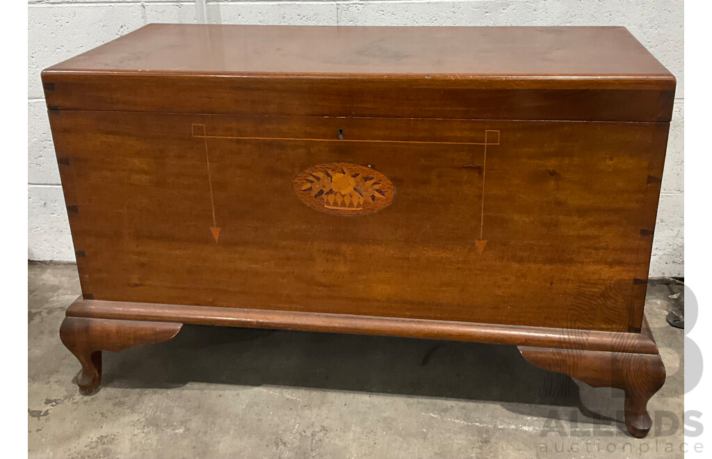 Vintage Wooden Rose Storage Chest