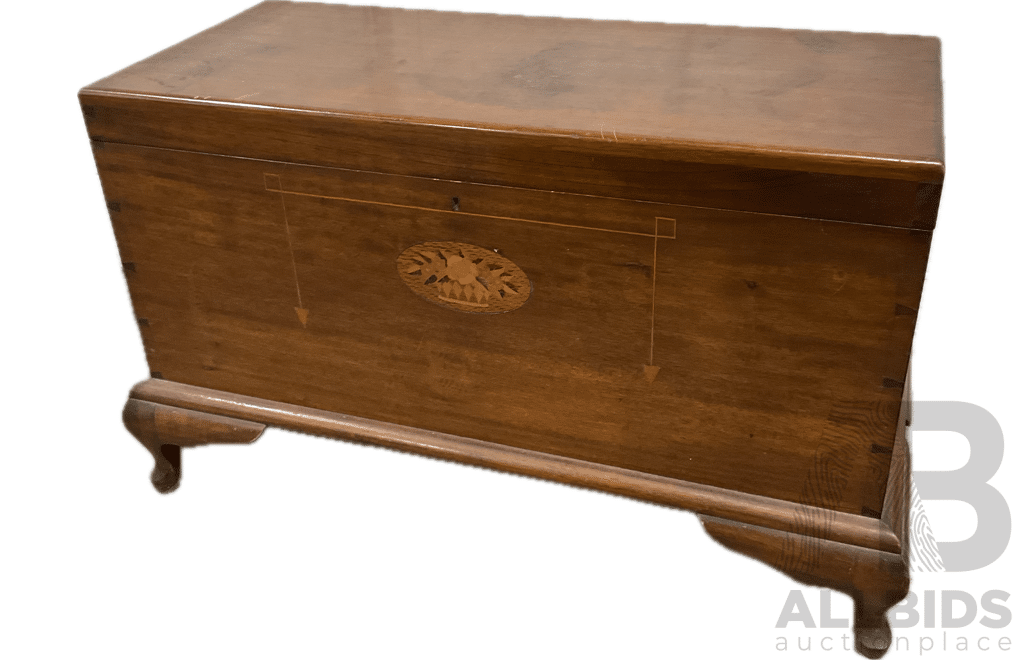 Vintage Wooden Rose Storage Chest