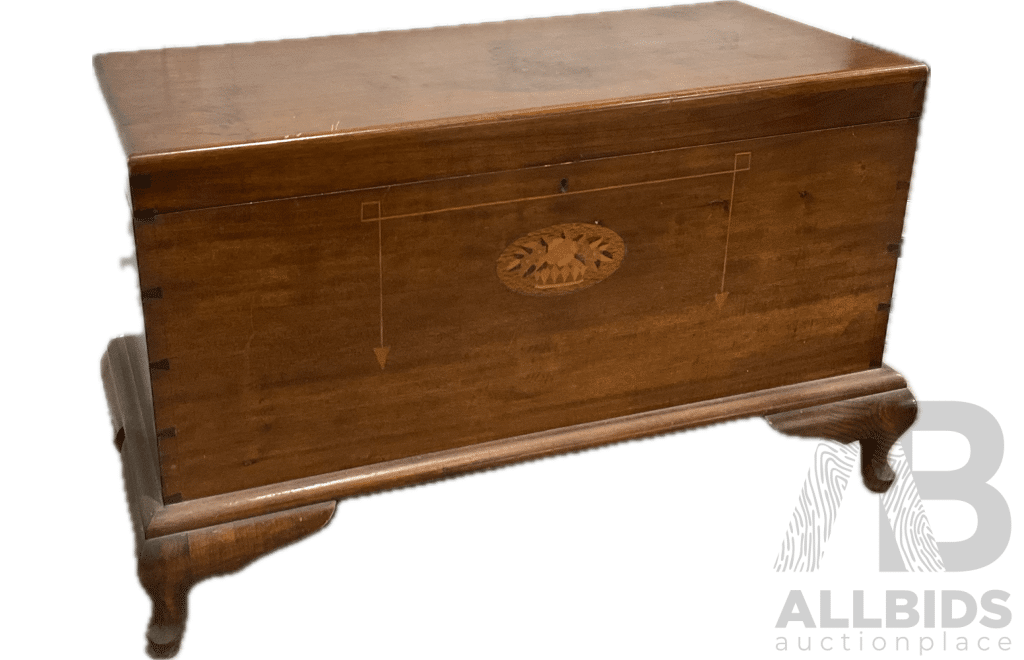 Vintage Wooden Rose Storage Chest