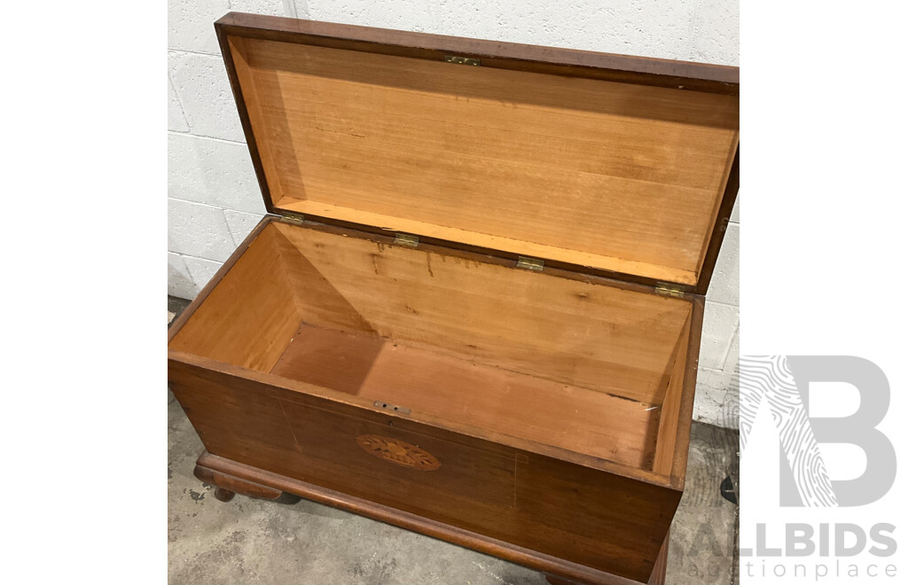 Vintage Wooden Rose Storage Chest
