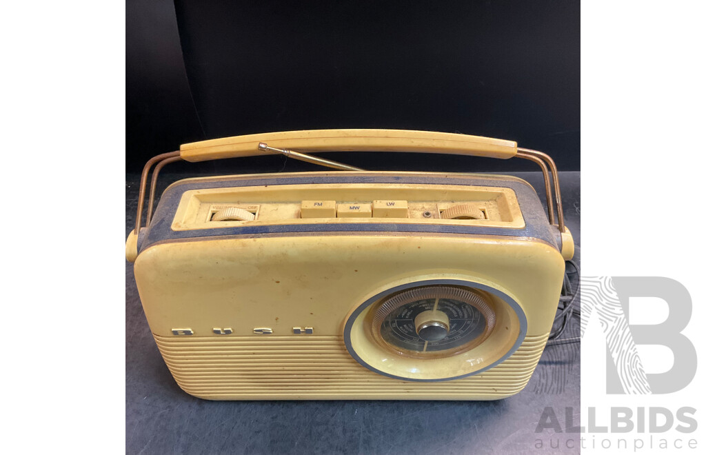 Vintage Household Items Collection - ESKY Portable Cooler, Bush Radio, Rambler Radio, Hecla Turbaire Fan