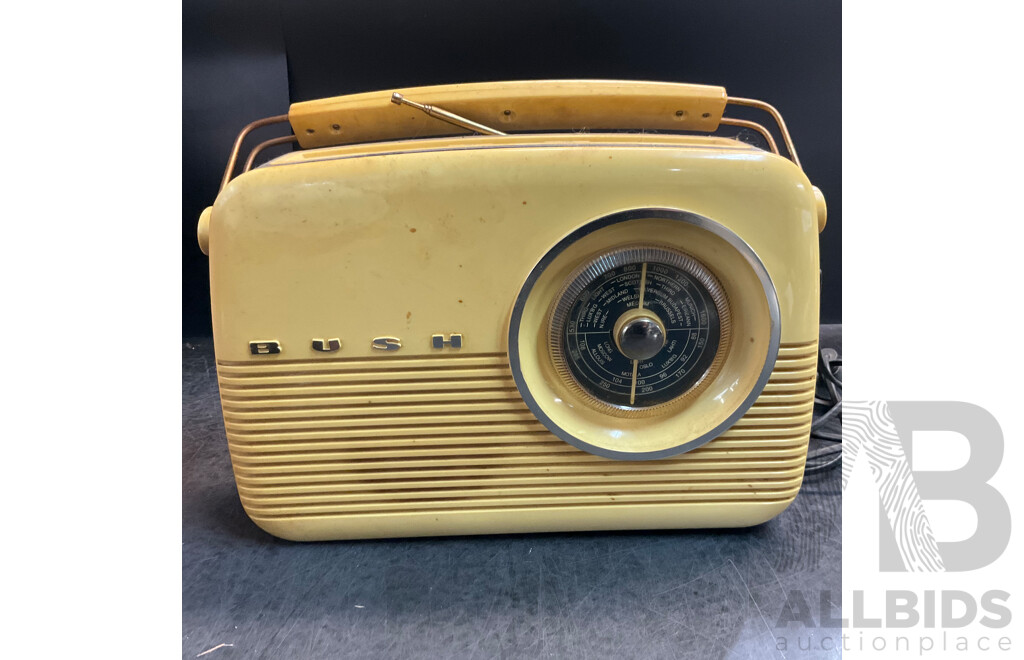 Vintage Household Items Collection - ESKY Portable Cooler, Bush Radio, Rambler Radio, Hecla Turbaire Fan
