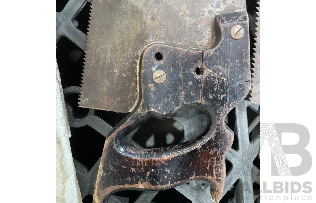Assorted Vintage Hand Tools & Bucket of Screws