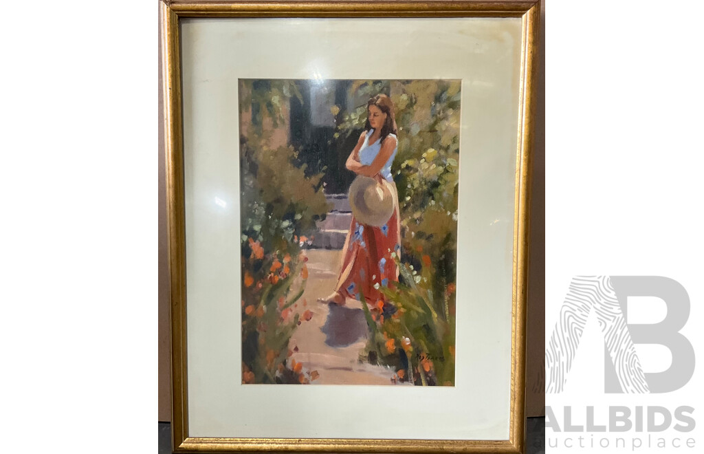 Assorted Portrait / Human Figure Painting, Stitching Work, Artwork - Lot of 6