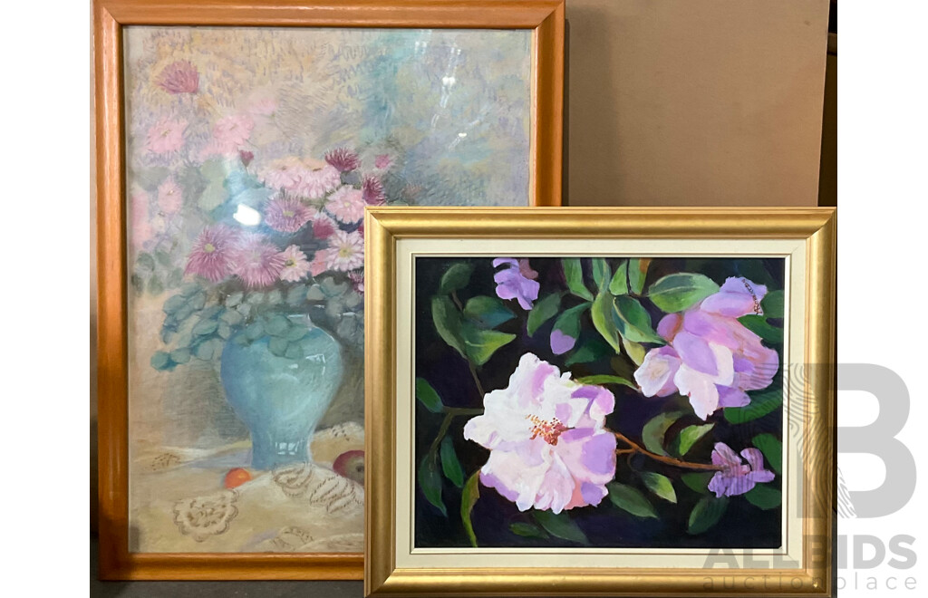 Assorted Floral Painting by Robertson - Lot of 4