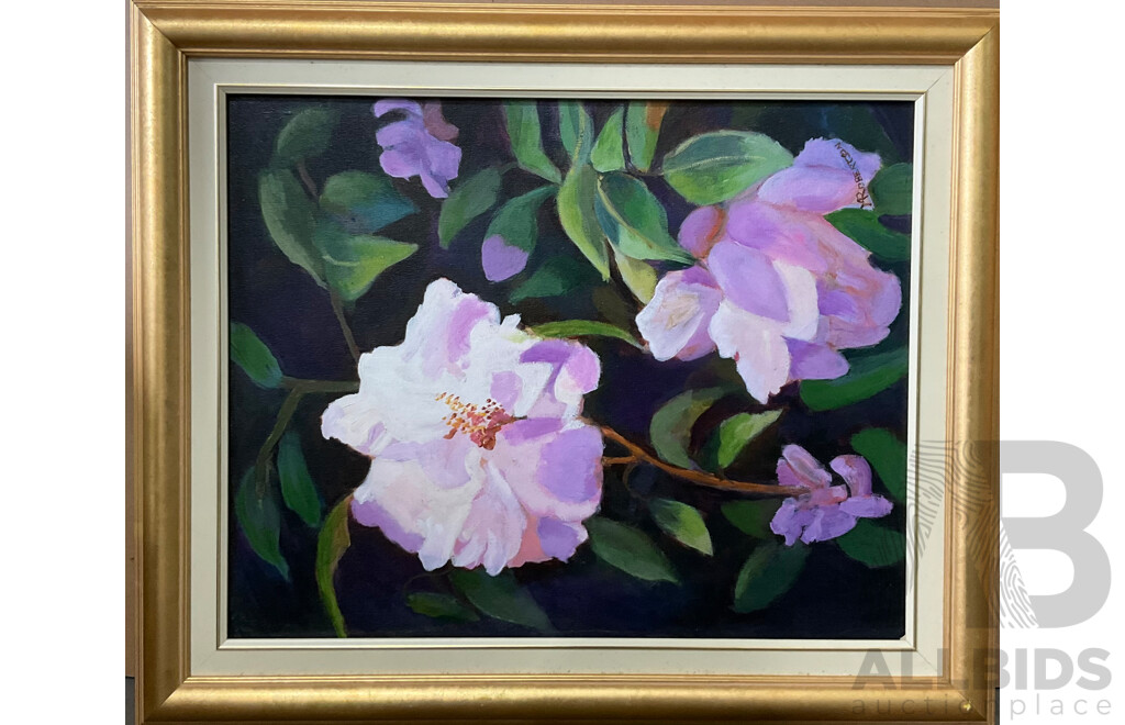 Assorted Floral Painting by Robertson - Lot of 4