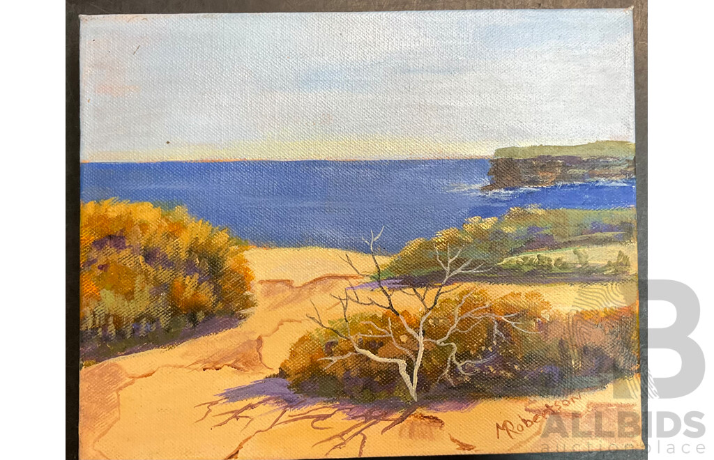 Framed 'Christ is the Head' Poem/ White Snow Painting /Sea Cliff Painting and More