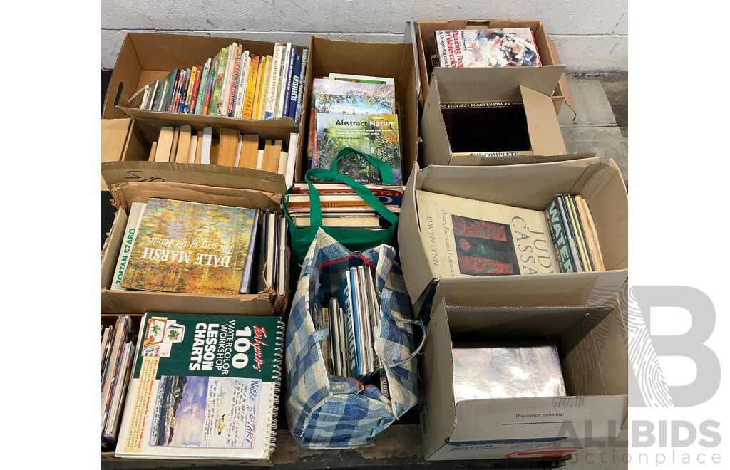 Pallet of Instructional Art Books & Artists Books & Nature Books & More