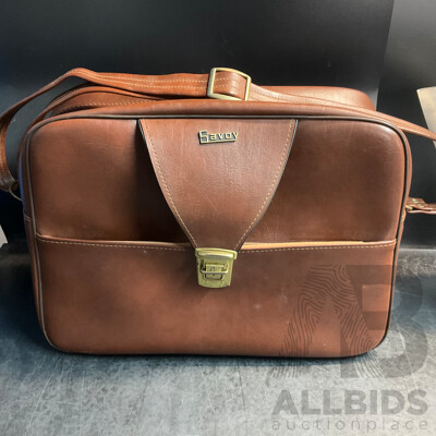 Vintage SAVOY Travel/ Business Bag W/Key