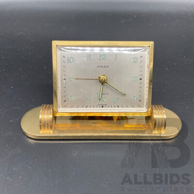 Halex 7Jewels Germany Desk Clock/Alarm