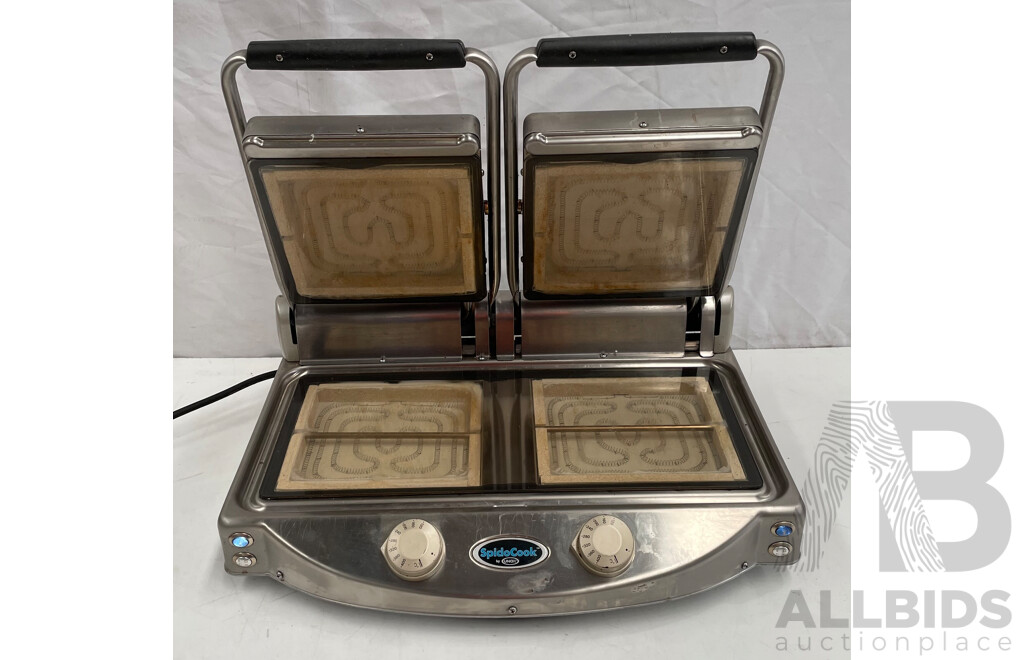 Unox Spidocook XP020T Flat Plate Transparent Glass Ceramic Double Contact Grill - ORP$1359