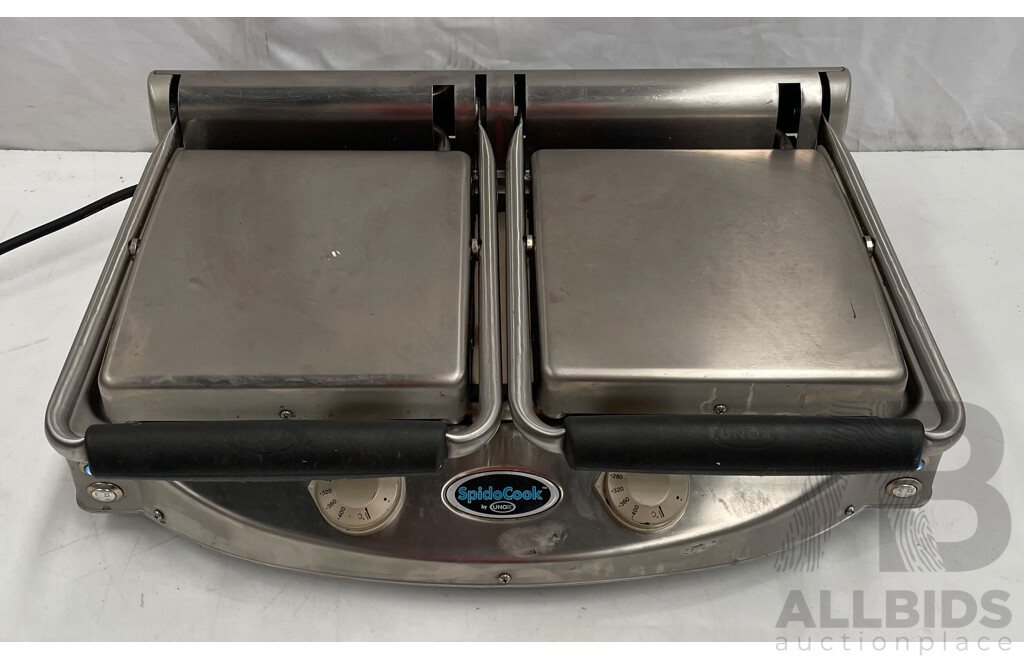 Unox Spidocook XP020T Flat Plate Transparent Glass Ceramic Double Contact Grill - ORP$1359
