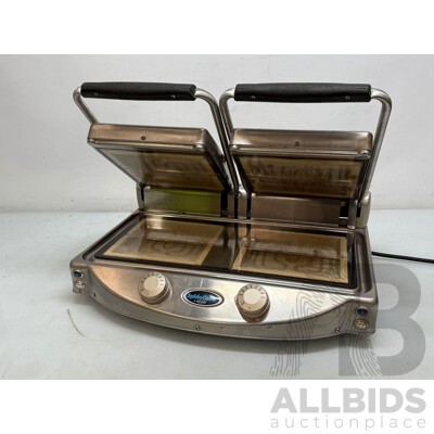 Unox Spidocook XP020T Flat Plate Transparent Glass Ceramic Double Contact Grill - ORP$1359