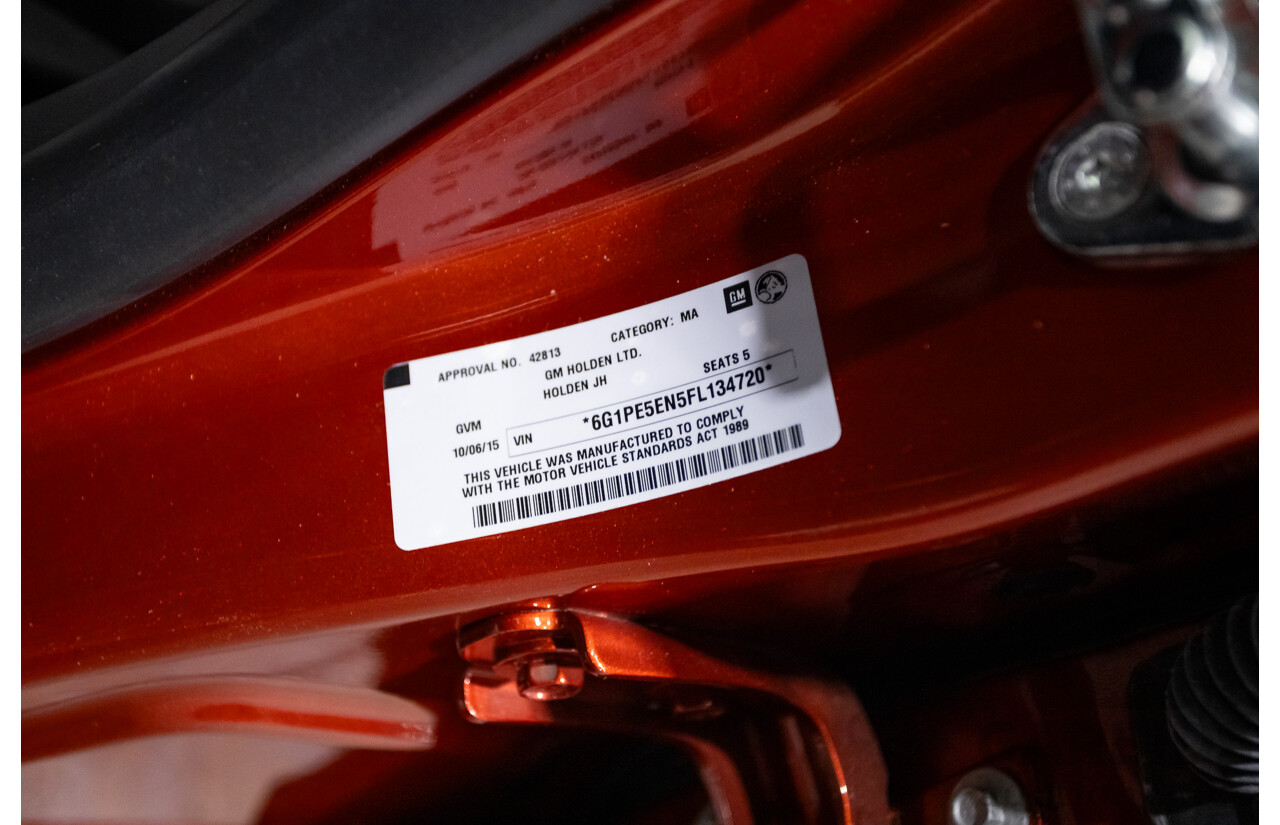 6/2015 Holden Cruze SRi-V JH Series 2 MY15 4d Sedan Some Like It Hot Metallic Turbo 1.6L