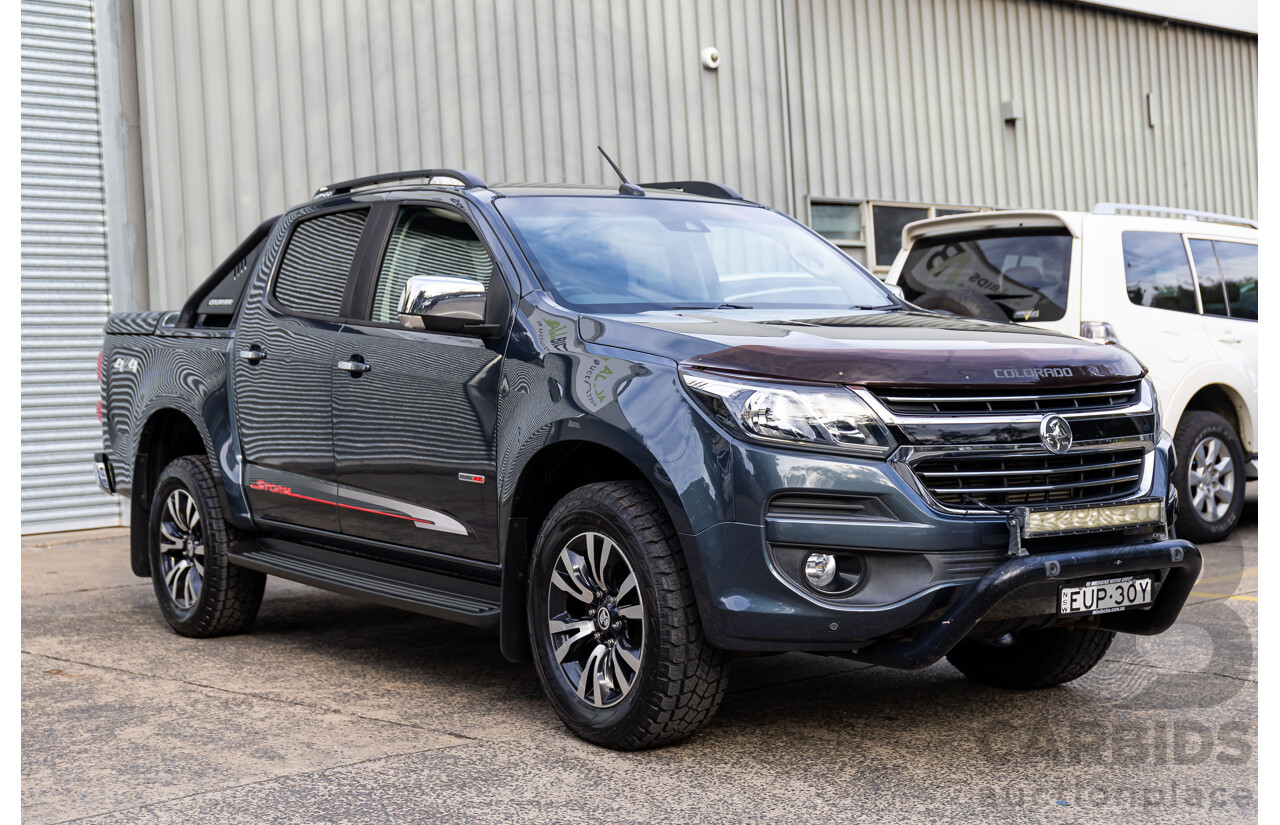 11/2019 Holden Colorado Storm (4x4) RG MY19 Crew Cab P/Up Dark Shadow Metallic Turbo Diesel 2.8L