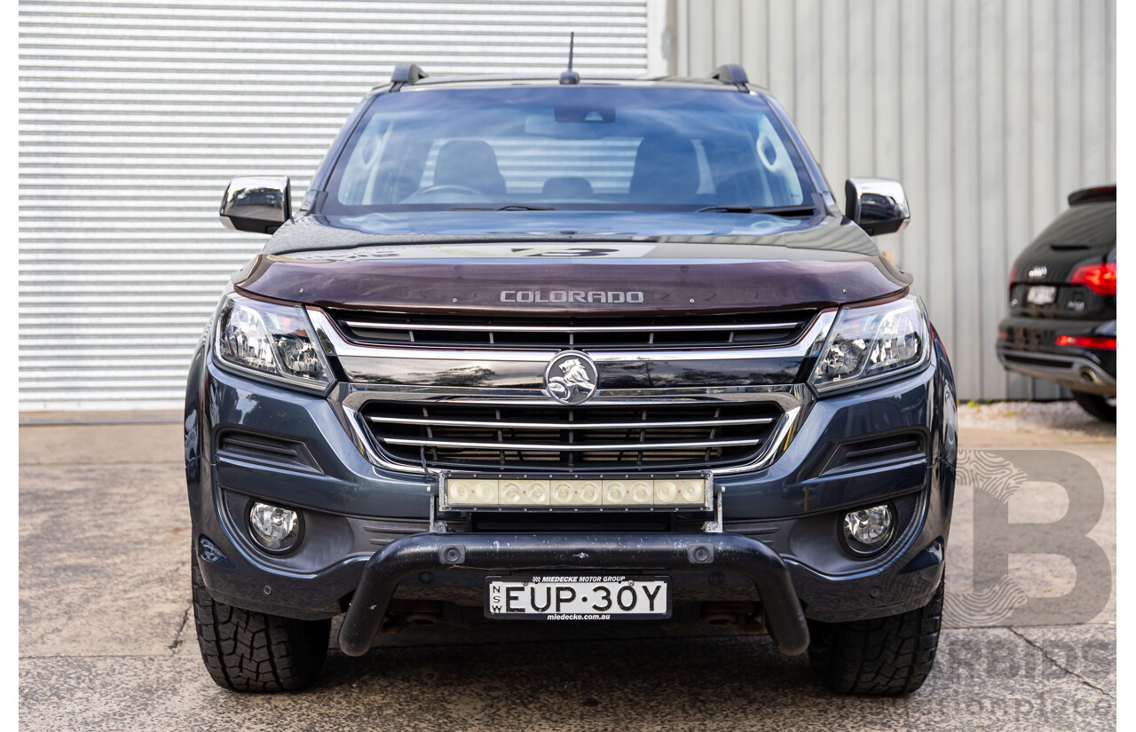 11/2019 Holden Colorado Storm (4x4) RG MY19 Crew Cab P/Up Dark Shadow Metallic Turbo Diesel 2.8L
