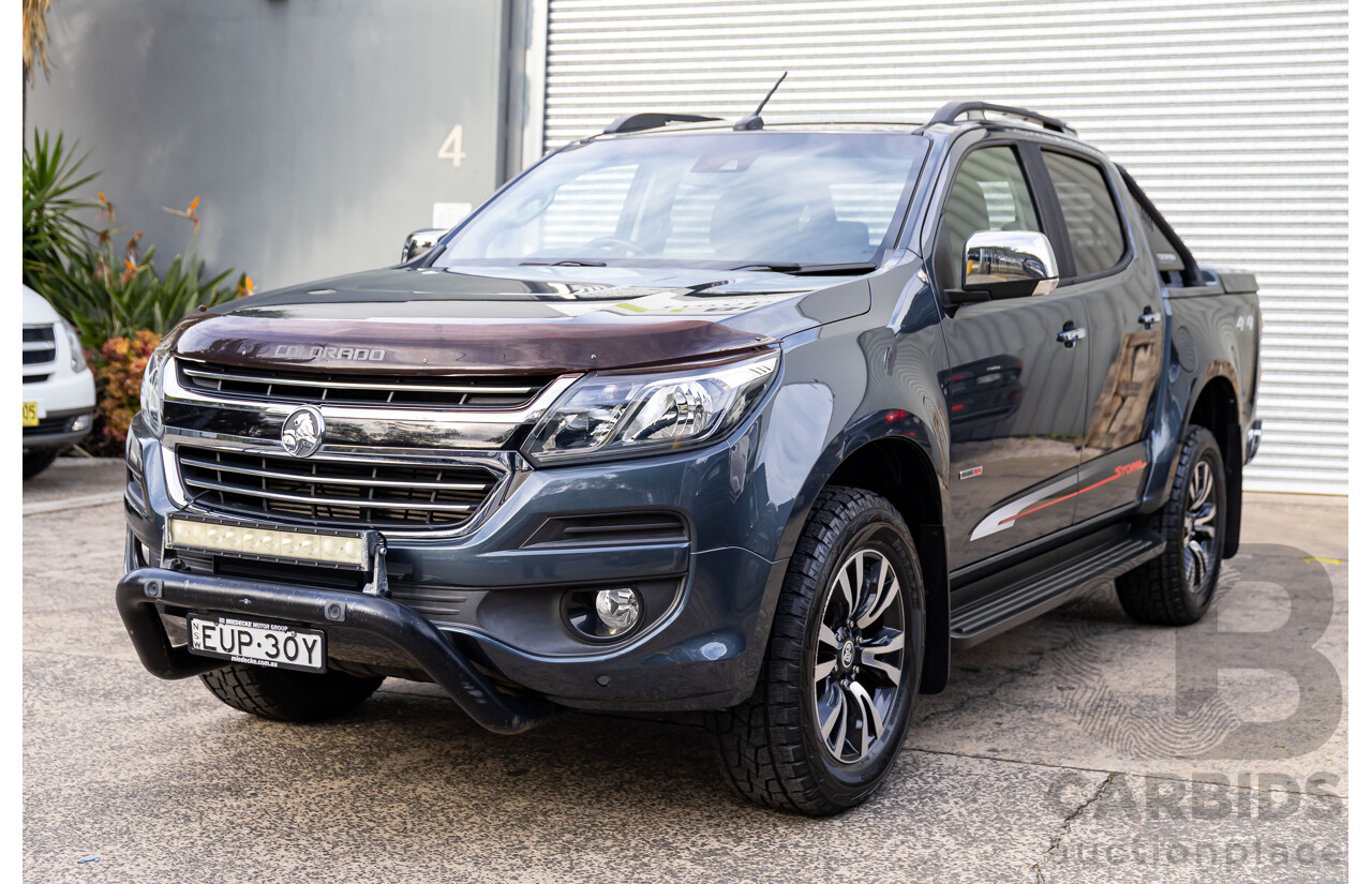 11/2019 Holden Colorado Storm (4x4) RG MY19 Crew Cab P/Up Dark Shadow Metallic Turbo Diesel 2.8L