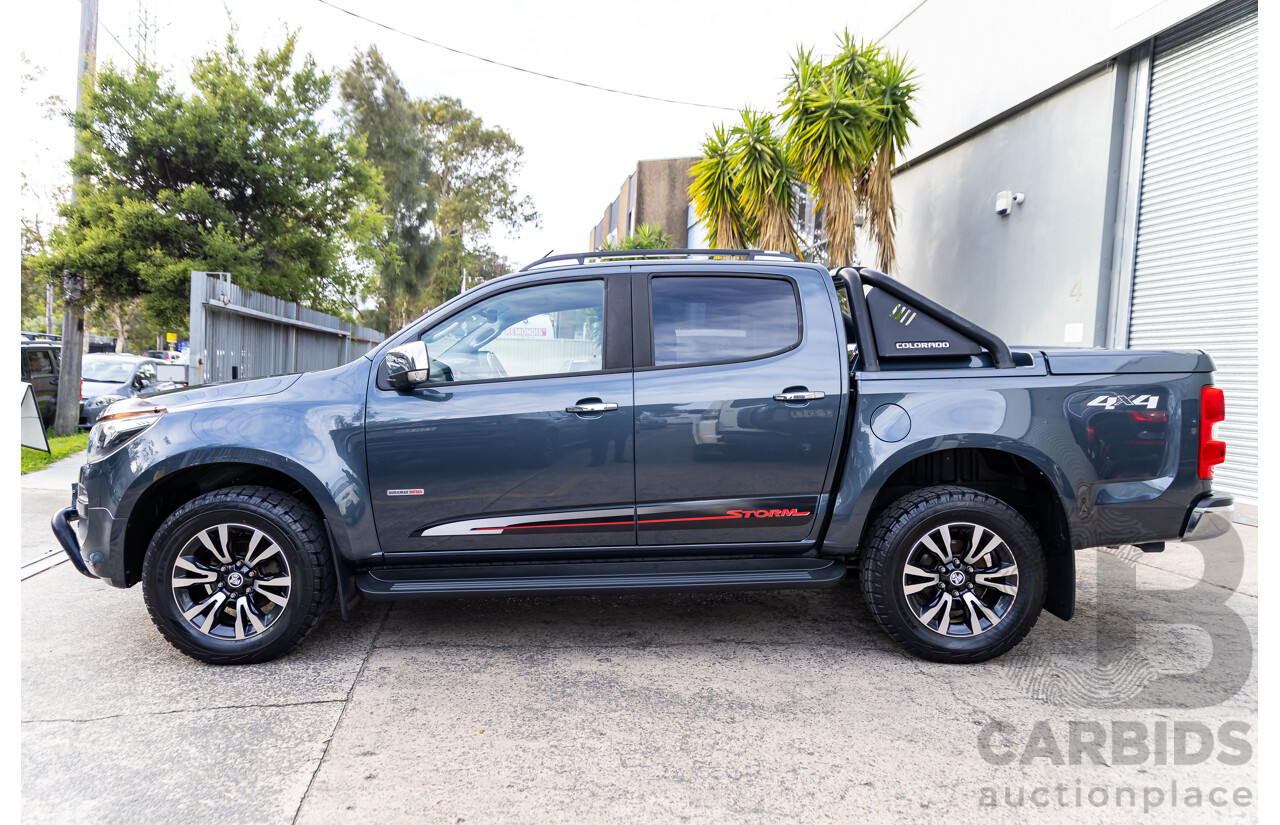 11/2019 Holden Colorado Storm (4x4) RG MY19 Crew Cab P/Up Dark Shadow Metallic Turbo Diesel 2.8L