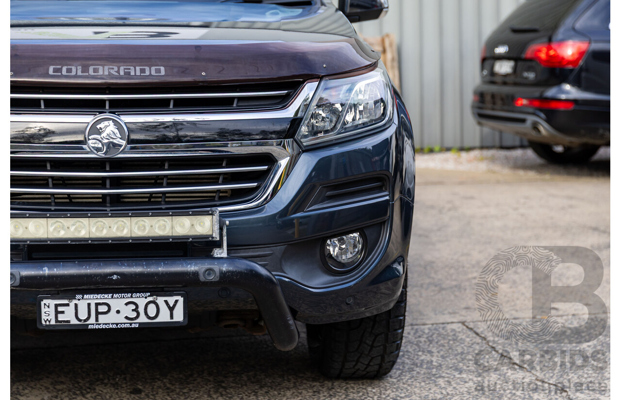 11/2019 Holden Colorado Storm (4x4) RG MY19 Crew Cab P/Up Dark Shadow Metallic Turbo Diesel 2.8L