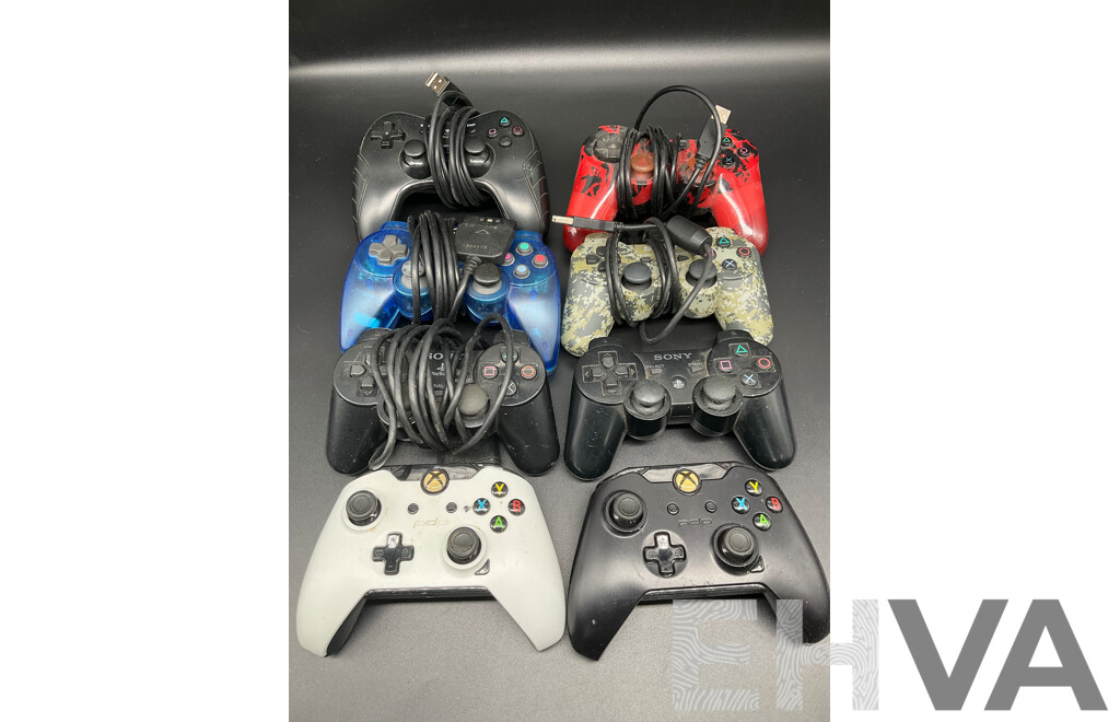 Assorted PlayStation and Xbox Consollers - Lot of 8