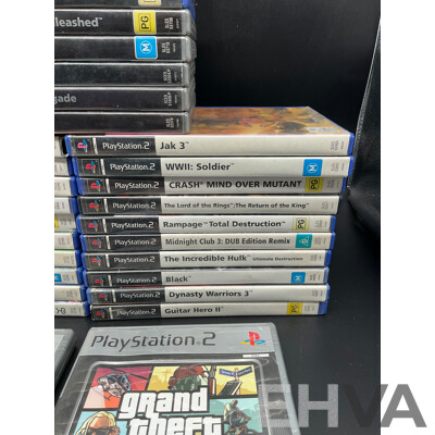 Collection PlayStation 2 Games, One PS3 - Including God of War, LEGO Star Wars, Dynasty Warriors and More - Lot of 31