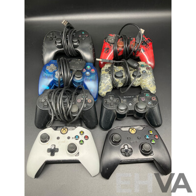 Assorted PlayStation and Xbox Consollers - Lot of 8