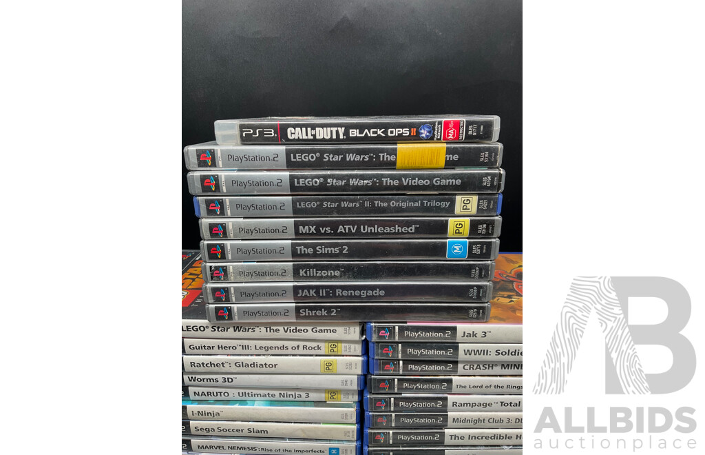 Collection PlayStation 2 Games, One PS3 - Including God of War, LEGO Star Wars, Dynasty Warriors and More - Lot of 31