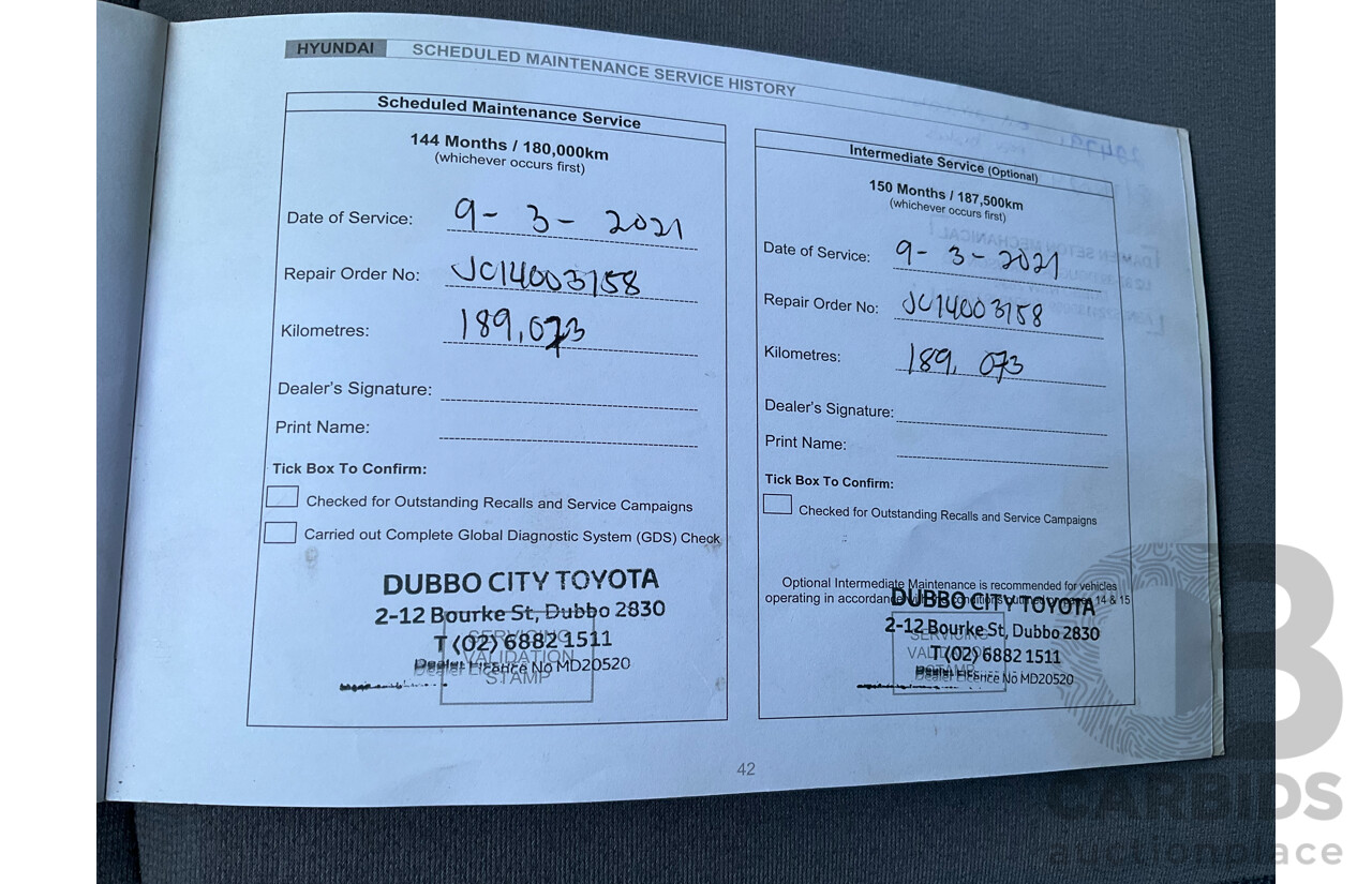 9/2011 Hyundai iMax TQ MY11 4d Wagon Creamy White Turbo Diesel 2.5L - 8 Seater