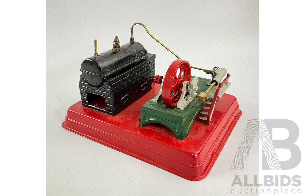 Vintage Pressed Steel Live Steam Piston/Flywheel, Made in Japan