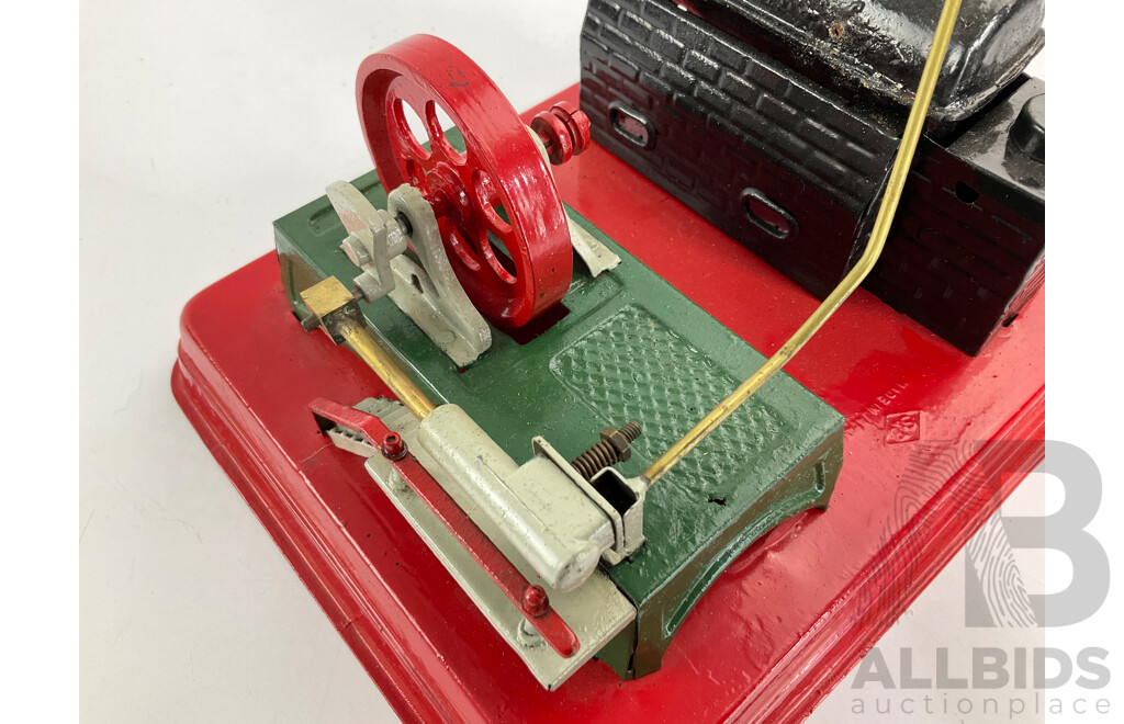 Vintage Pressed Steel Live Steam Piston/Flywheel, Made in Japan