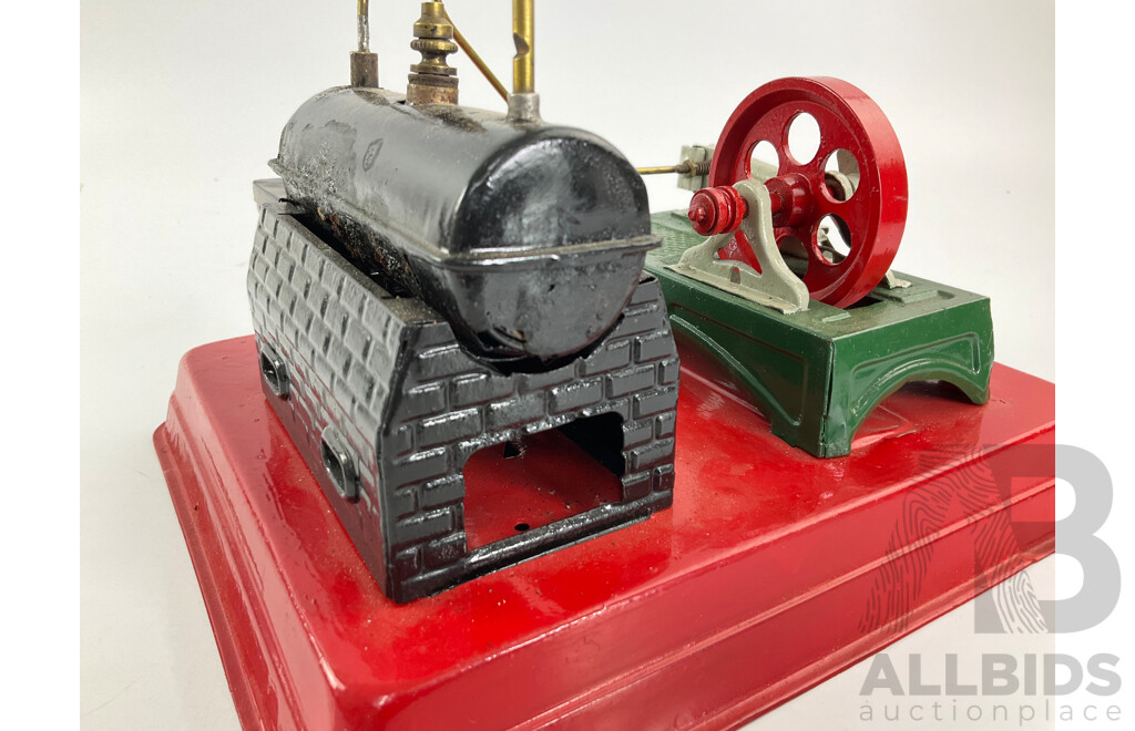 Vintage Pressed Steel Live Steam Piston/Flywheel, Made in Japan