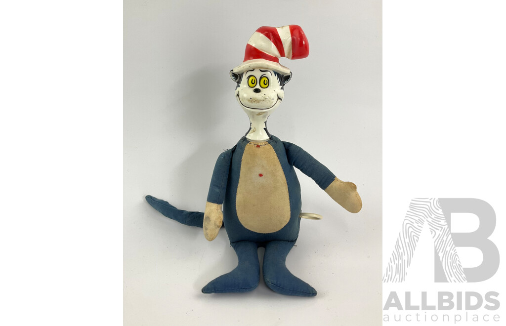 Mattel 1970's  Dr Seuss Cat in the Hat Talking Pull String Doll