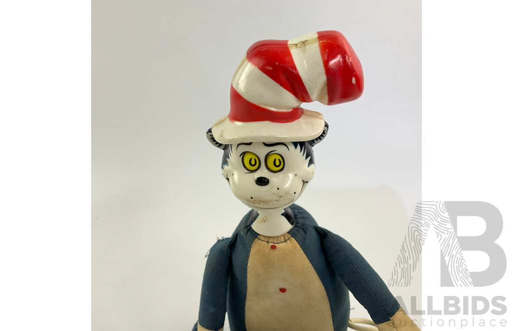 Mattel 1970's  Dr Seuss Cat in the Hat Talking Pull String Doll