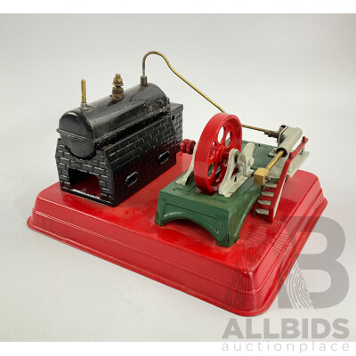 Vintage Pressed Steel Live Steam Piston/Flywheel, Made in Japan