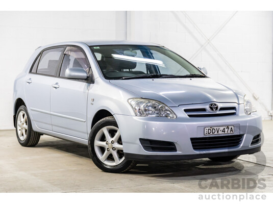 4/2006 Toyota Corolla Conquest Seca ZZE122R MY06 5d Hatchback Noosa Blue Metallic 1.8L