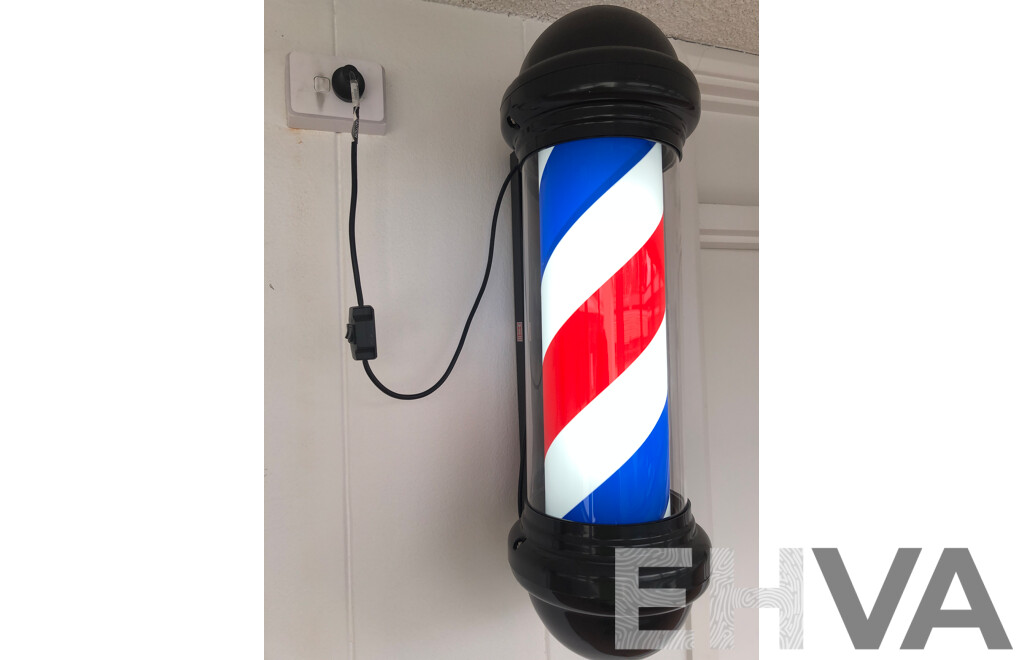 Wall Mounted Barber Pole Light