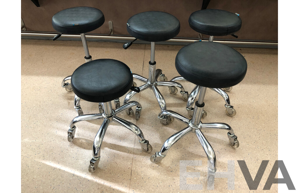 Gaslift Salon Stools - Lot of Five