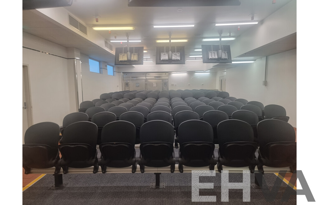 12 Rows of Camatic Theatre Seating on Carpeted Podium