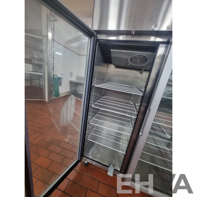 Quipwell Commercial 2 Door 1300L Glass Door Fridge