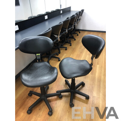 Gaslift Salon Chairs - Lot of Nine