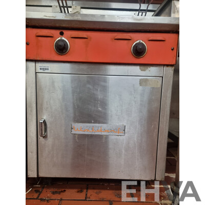 Waldorf by Moffat Double Electric Deep Fryer with Fryer Baskets & Lids to Cover