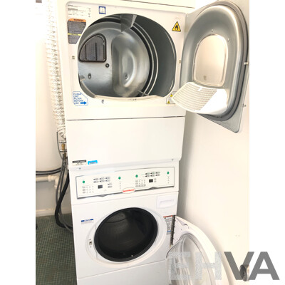Alliance Laundry Systems Stacked Commercial Washer and Dryer
