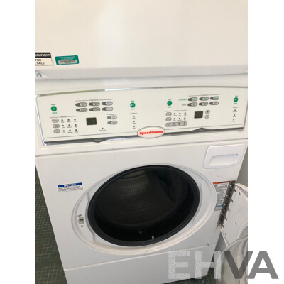 Alliance Laundry Systems Stacked Commercial Washer and Dryer