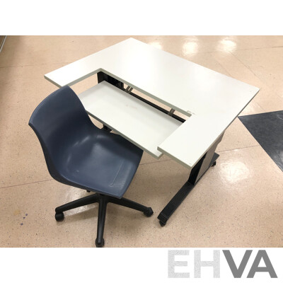 Prima Mobile Computer Desk and Gaslift Chair