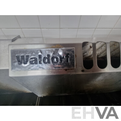 Waldorf by Moffat 8 Burner Gas Cook Top with Under Bench Fan Forced Electric Oven Combo