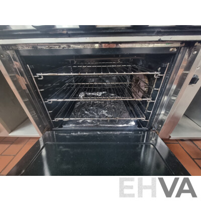 Waldorf by Moffat 8 Burner Gas Cook Top with Under Bench Fan Forced Electric Oven Combo